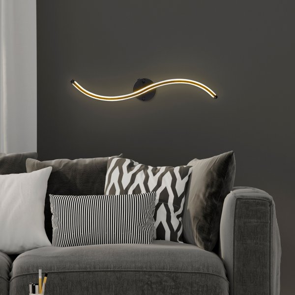 Yalla wandlamp - Zwart