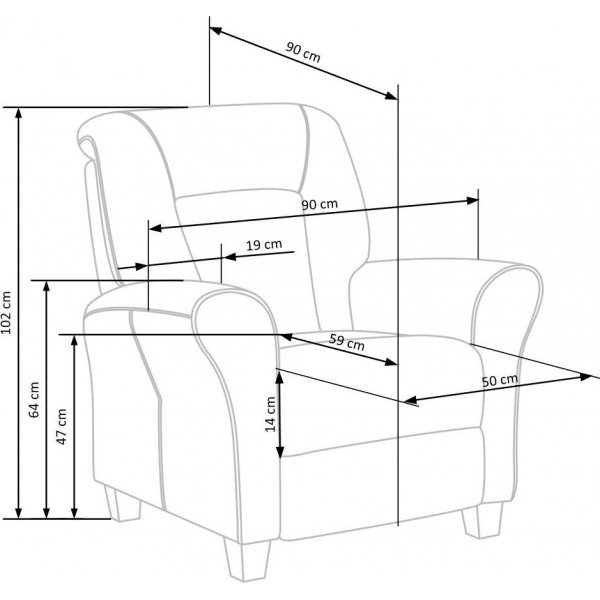 Fauteuil Jonette - Gris Fauteuil Jonette - Gris
