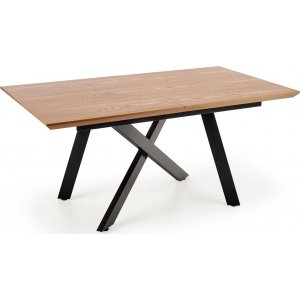 Errol eettafel 160-200 x 90 cm - Eiken/zwart