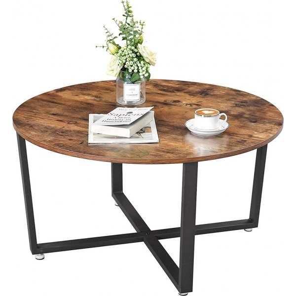 Table basse Beppe Ø88 cm - Marron/noir Table basse Beppe Ø88 cm - Marron/noir