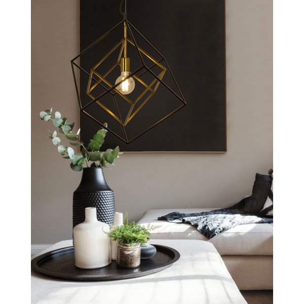 Plafonnier Cubes / Noir/laiton mat Plafonnier Cubes / Noir/laiton mat