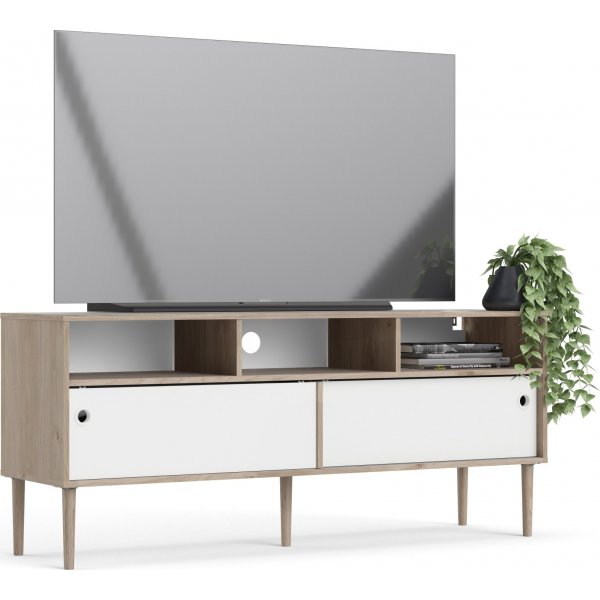 Rome TV-bänk - Hickory/vit Rome TV-bänk - Hickory/vit