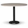 Flair runt matbord 105 cm - Svart Mystery E84 fot / Travertin sten