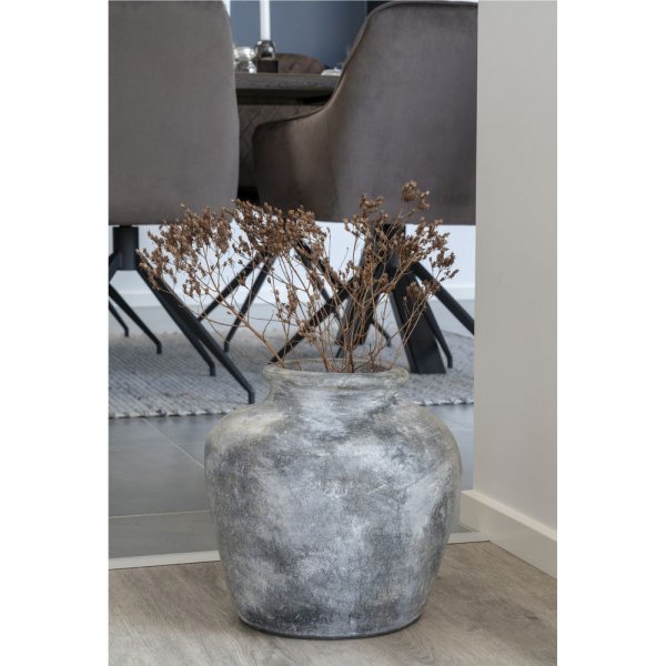 Vase dcoratif Santo Terracotta - Gris clair