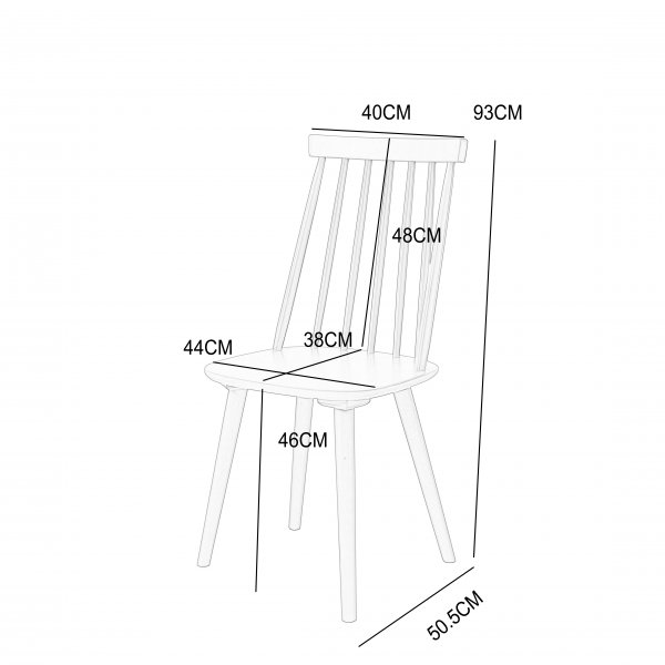 Love pinnstol - Grå Love pinnstol - Grå