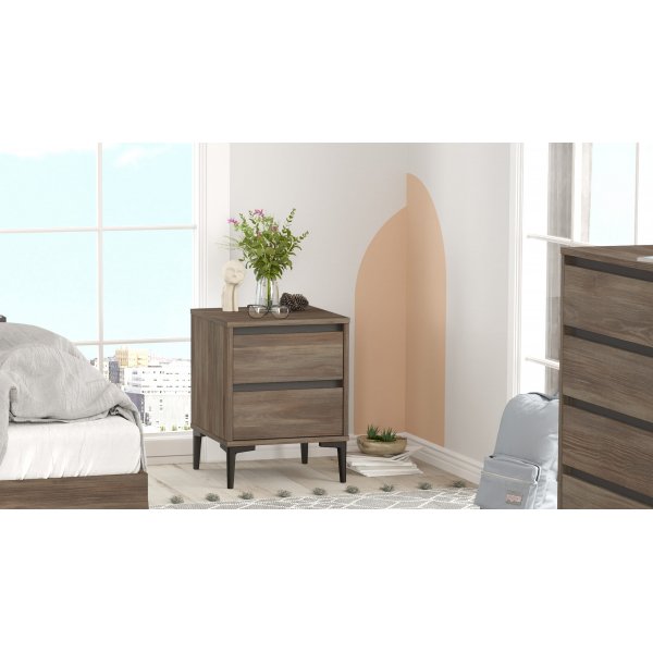 Aristo sängbord - Brun/antracit Aristo sängbord - Brun/antracit