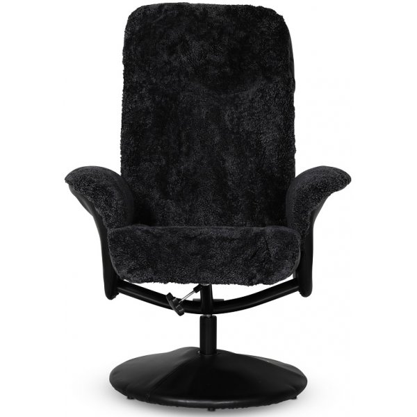 Times frskinnsftlj i mrkgr frskinn inklusive fotpall