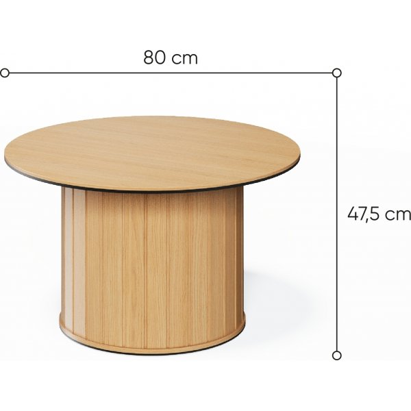 Table basse Rotto Ø80 cm - Chêne Vicence/noir Table basse Rotto Ø80 cm - Chêne Vicence/noir