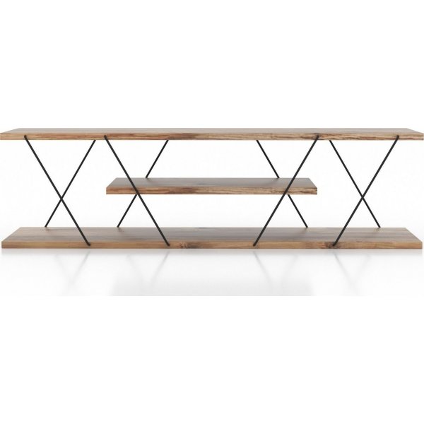 Canaz TV-bänk - Svart/valnöt Canaz TV-bänk - Svart/valnöt