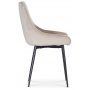 Plaza matgrupp, marmorbord med 4 st Theo sammetsstolar - Beige/Vit/Krom
