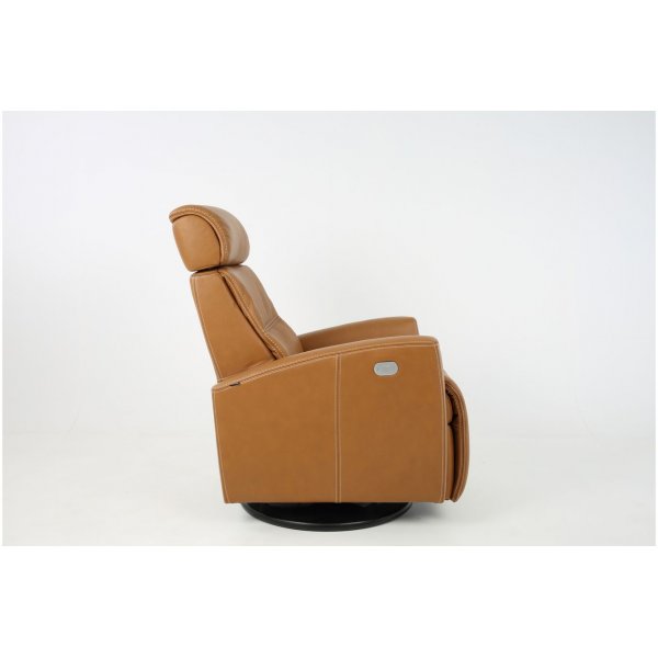 Milan elektrisk reclinerftlj - Cognac