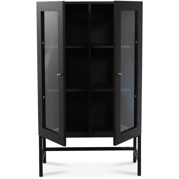 Carl vitrinskåp lågt (Highboard) - Svartbetsad ask Carl vitrinskåp lågt (Highboard) - Svartbetsad ask