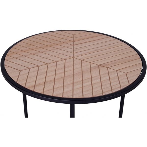 Bergamo Sidobord 40 x 40 cm - Svart/kjesarfaner Bergamo Sidobord 40 x 40 cm - Svart/kjesarfaner