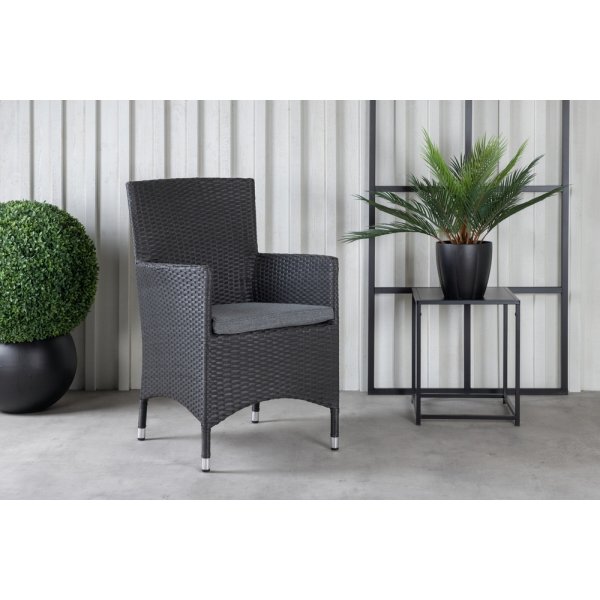 Malin matstol - Svart/Gr