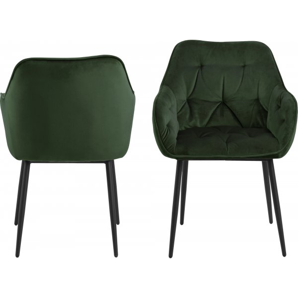 Brooke karmstol - Grn/svart