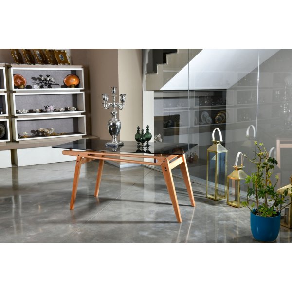 Palace matbord 160 cm - Ek/glas