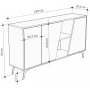 Fione sknk 150 cm - Vit/gr