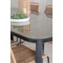 Paola utematgrupp med 6 st Lindos stolar - Beige/Svart/Natur