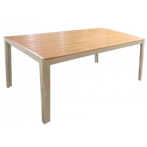 Matgrupp med 4 stolar och matbord 150 x 90 cm beige/ek - Las Vegas