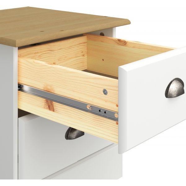 Nola sängbord - Vit/beige Nola sängbord - Vit/beige