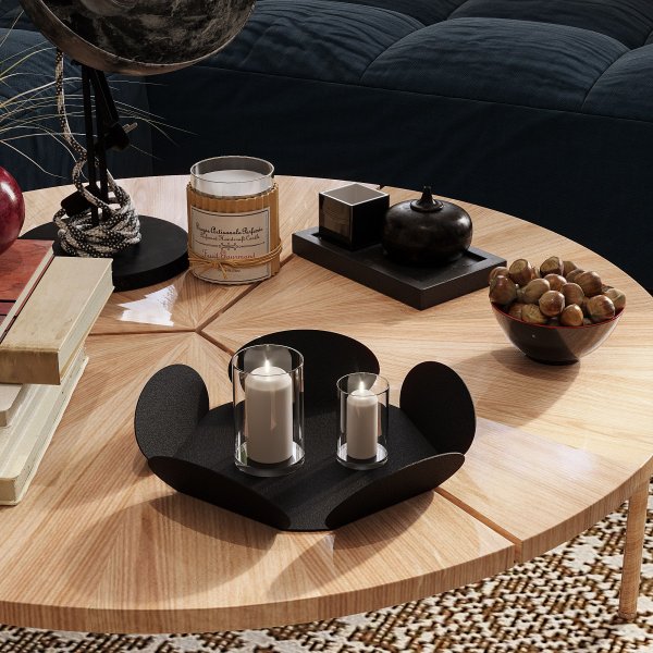 Plat décoratif Rhodes - Noir Plat décoratif Rhodes - Noir