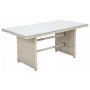Soffgrupp Bergamo med ftljer, pallar & bord - Beige/beige melerad