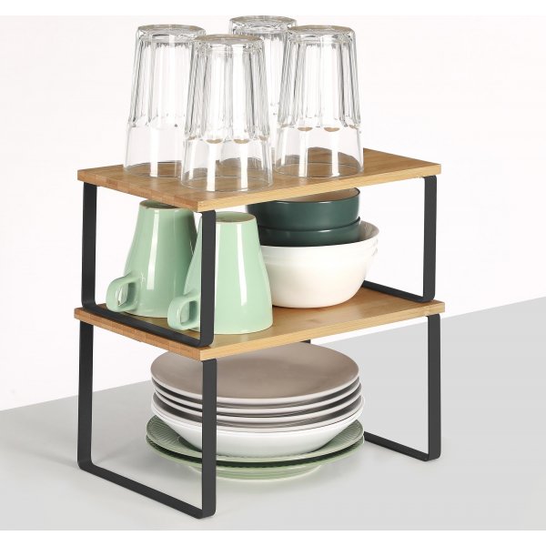 Spezia kryddhylla, 2 st - Beige/svart Spezia kryddhylla, 2 st - Beige/svart