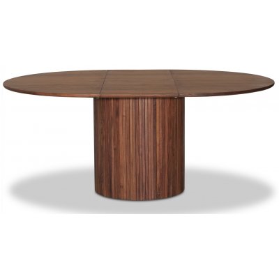 Nova matgrupp, frlngningsbart matbord 130-170 cm inkl 6 st svarta Alicia stolar bjtr - Valnt