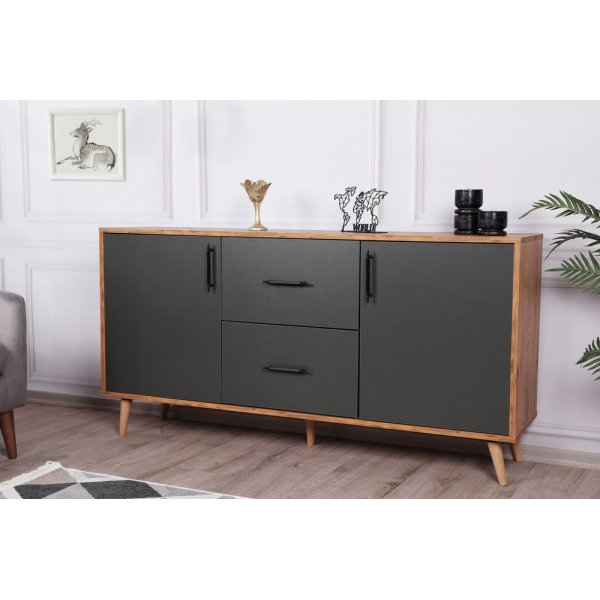 Cordoba dressoir - Walnoot/antraciet