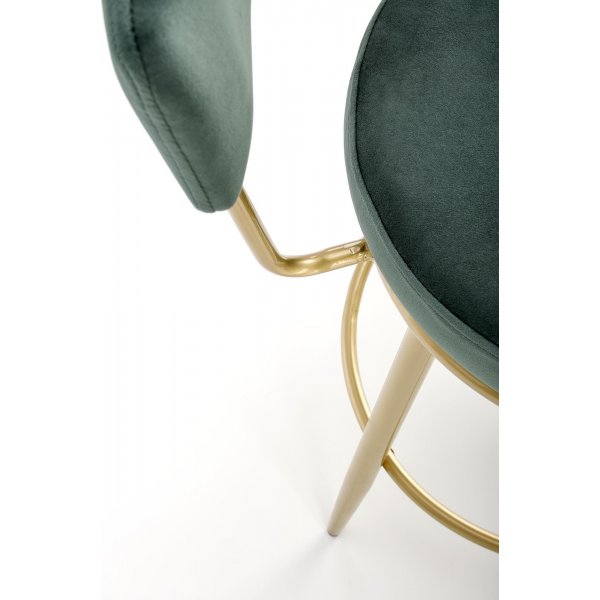 Tabouret de bar Pelican 115 - Vert fonc/or