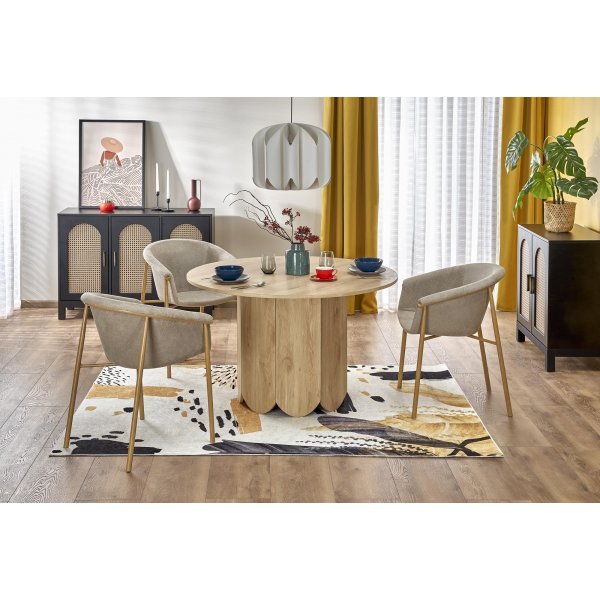 Table à manger ronde Hugo Ø120 cm - Chêne Table à manger ronde Hugo Ø120 cm - Chêne