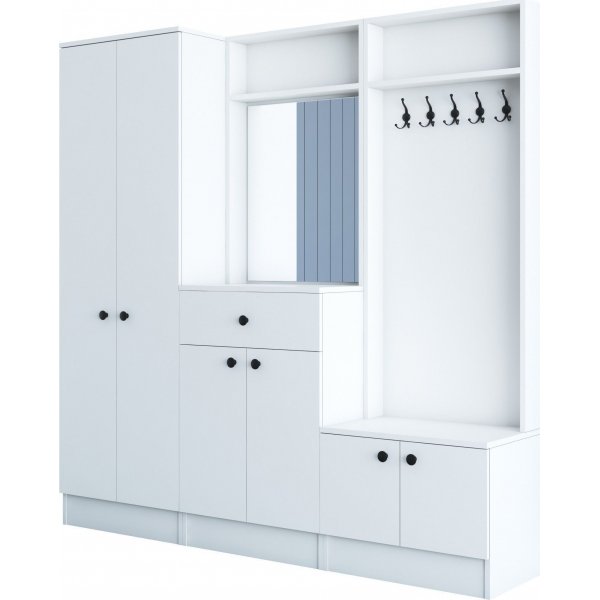 Mendy hallmöbel 180 cm - Vit Mendy hallmöbel 180 cm - Vit