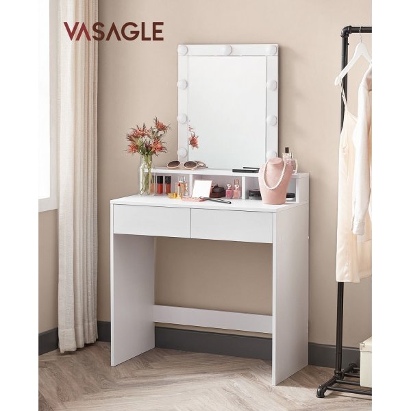 Eveline sminkbord 80 x 40 cm - Vit Eveline sminkbord 80 x 40 cm - Vit