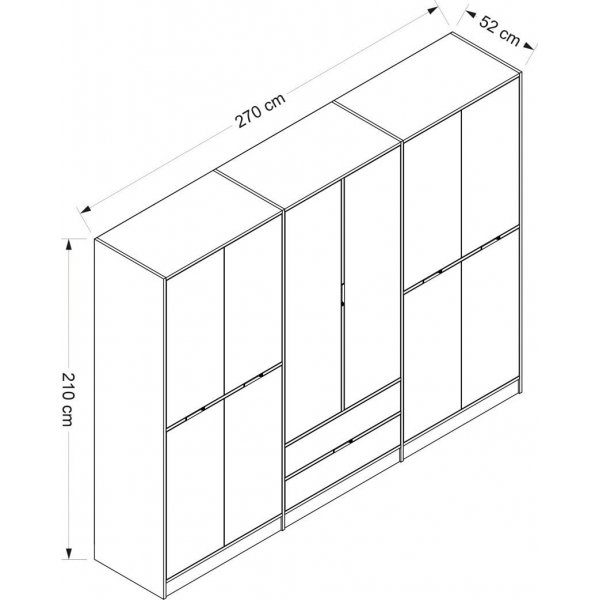 Armoire Elina - Blanc Armoire Elina - Blanc