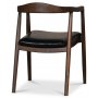 Bond karmstol - Teak / Svart PU