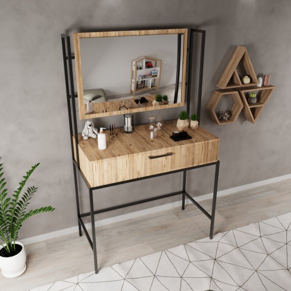 Contempo sminkbord 120 x 40 cm - Furu Contempo sminkbord 120 x 40 cm - Furu