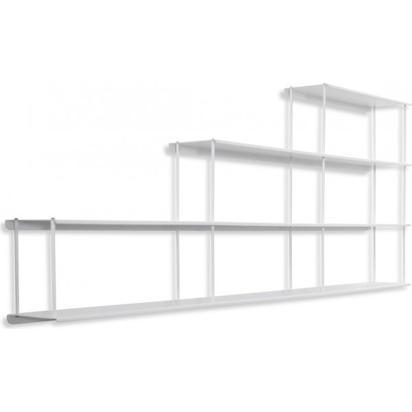 Elliot vgghylla i plt B120 cm - Vit