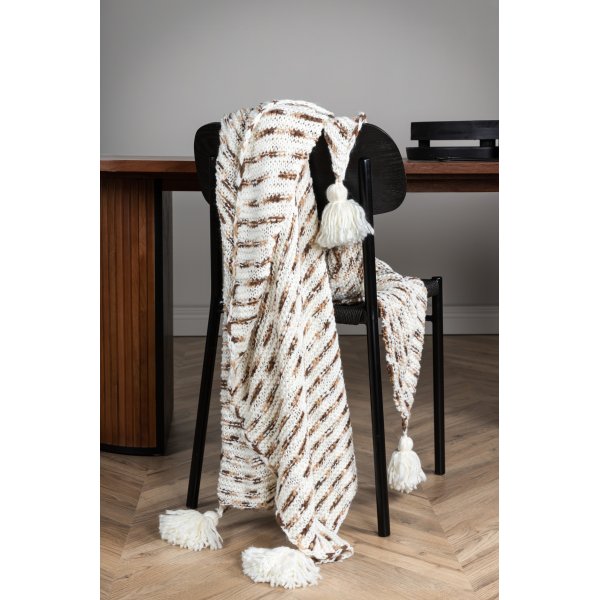 Mickel pläd 130x170 cm - Brun/vit Mickel pläd 130x170 cm - Brun/vit