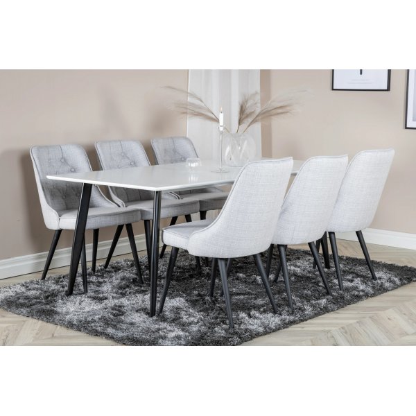 Bridge matbord 180 cm - Vit/svart Bridge matbord 180 cm - Vit/svart