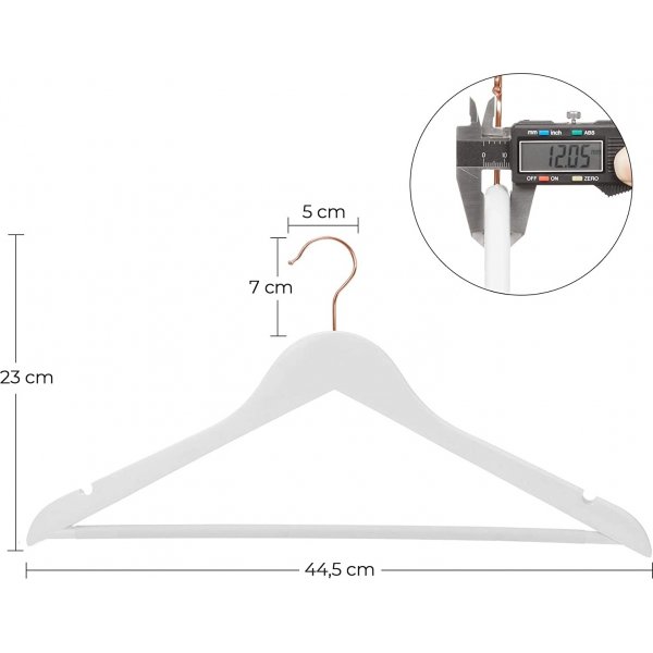 Klädgalge, trä, 44,5 cm, 20-pack - Vit/rosa Klädgalge, trä, 44,5 cm, 20-pack - Vit/rosa
