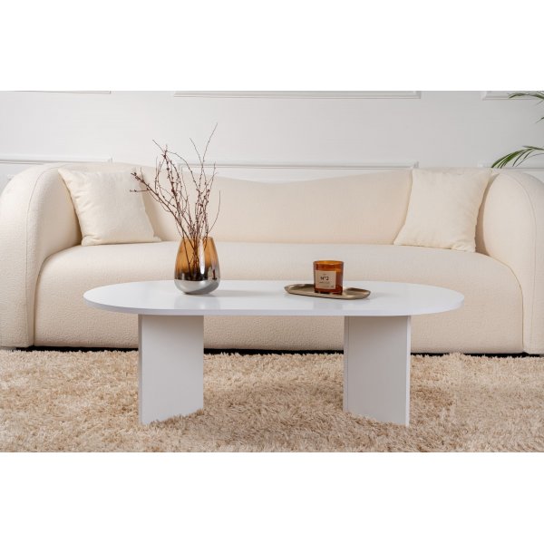 Sable soffbord 119 x 60 cm - Vit Sable soffbord 119 x 60 cm - Vit