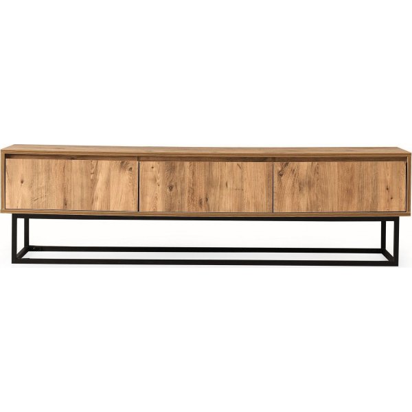Tilsim TV-bnk 180 cm - Svart/furu