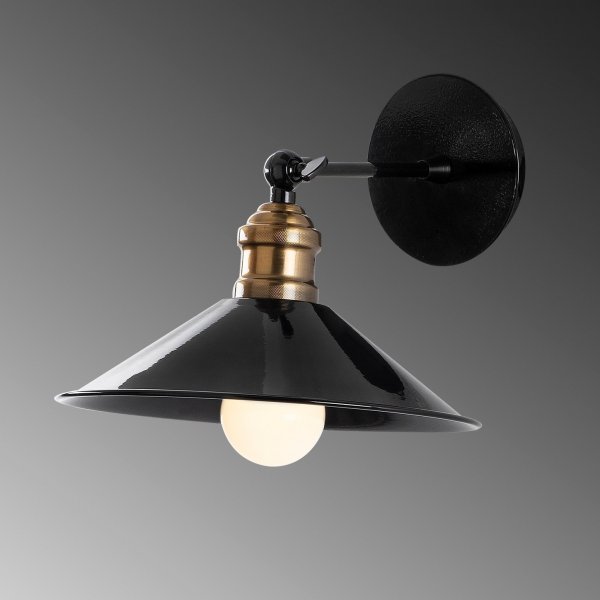 Berkeley wandlamp 250-A - Zwart