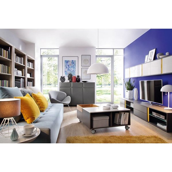 Link soffbord 90,5 x 90 cm - Grafitgr�/vit