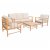Tinka bambu utegrupp; 3-sits soffa med bord och 2 st ftljer - Bambu