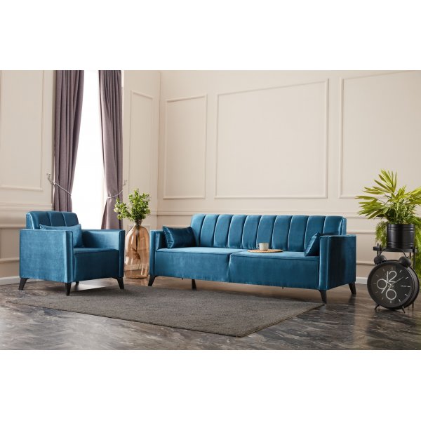 Ova 3-sits bäddsoffa - Turkos Ova 3-sits bäddsoffa - Turkos