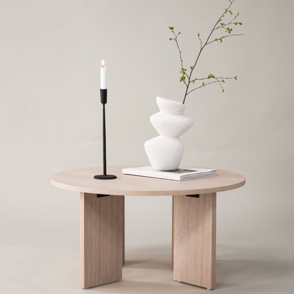 Table basse Askerön Ř80 cm - Blanchi Table basse Askerön Ř80 cm - Blanchi