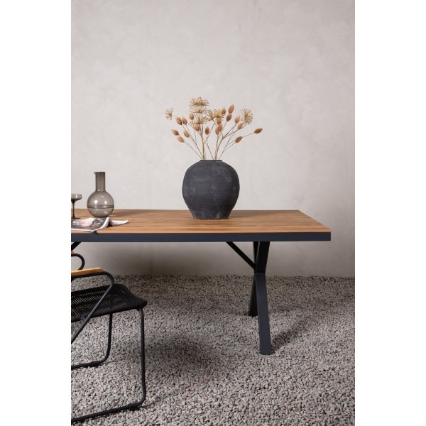 Garcia matbord 200 x 100 cm - Brun/Svart