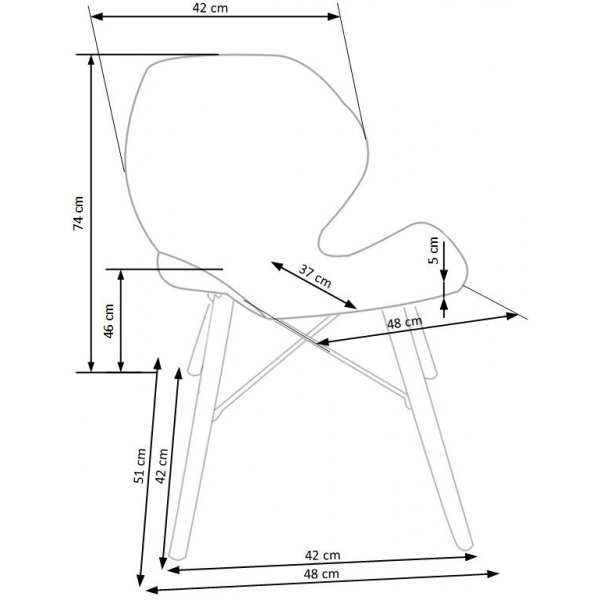 Chaise de salle  manger Dulce - Blanc