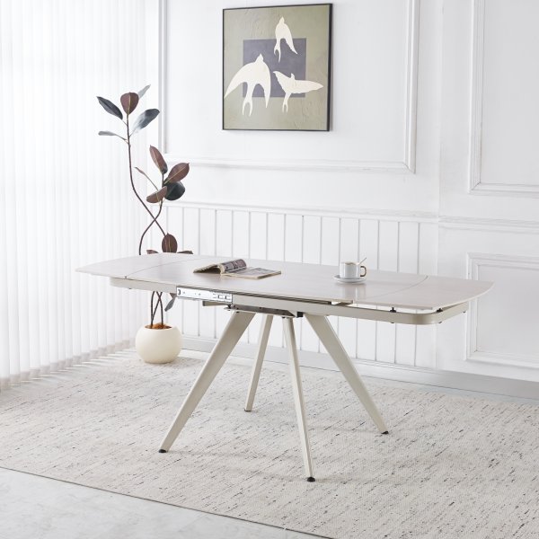 Saturnus matbord förlängningsbart 120 till 180 cm - Beige Travertin Saturnus matbord förlängningsbart 120 till 180 cm - Beige Travertin